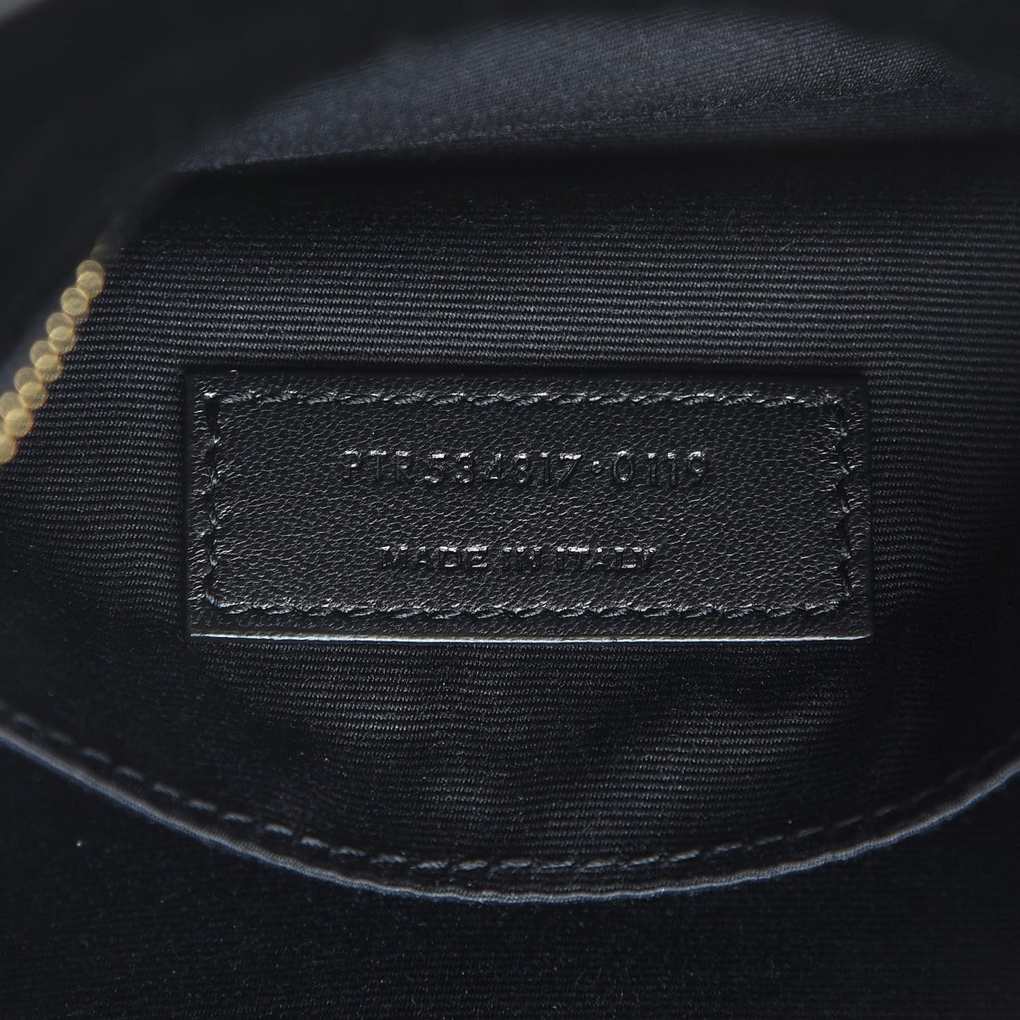 Velour Matelasse Monogram Lou Belt Bag Black