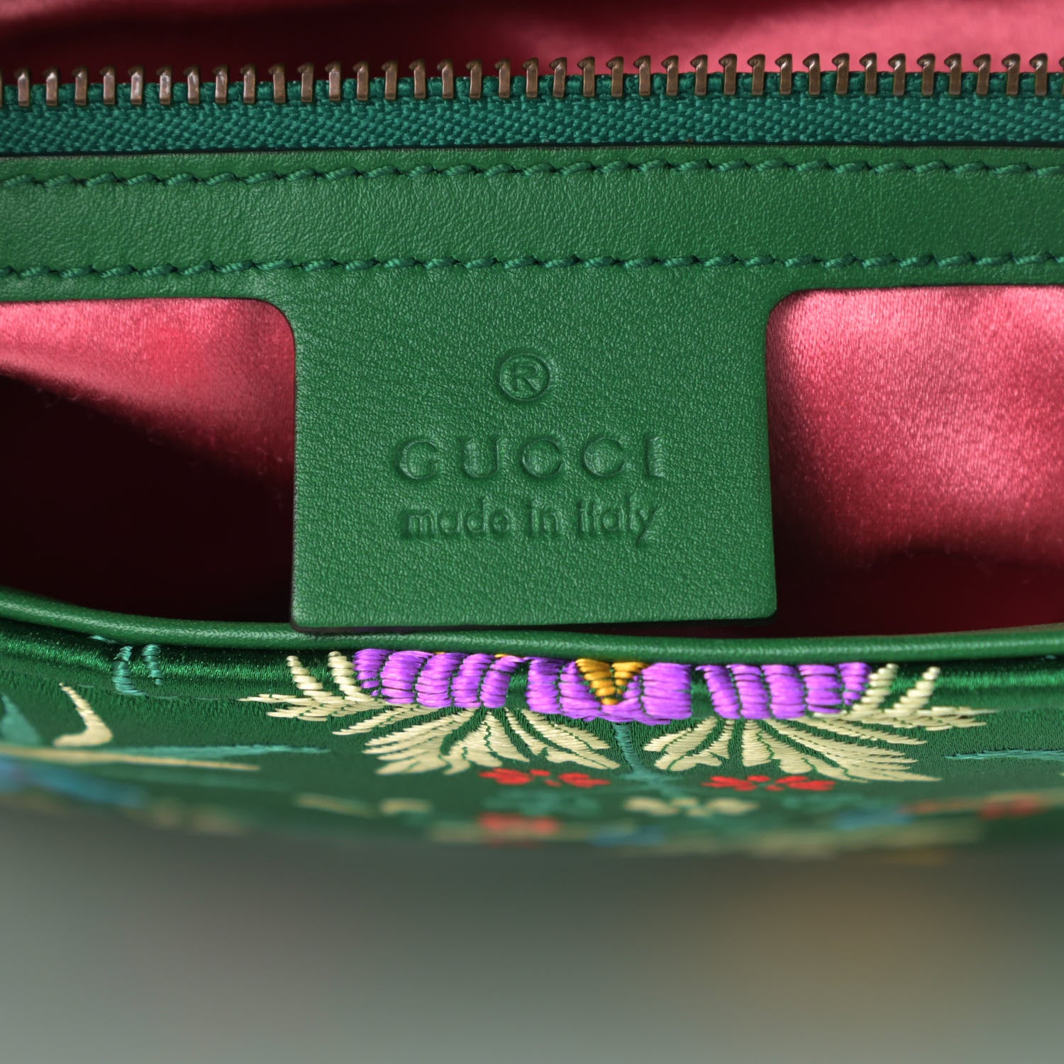 Gucci Jacquard Matelasse Floral Medium GG Marmont Shoulder Bag Green 6 of 13