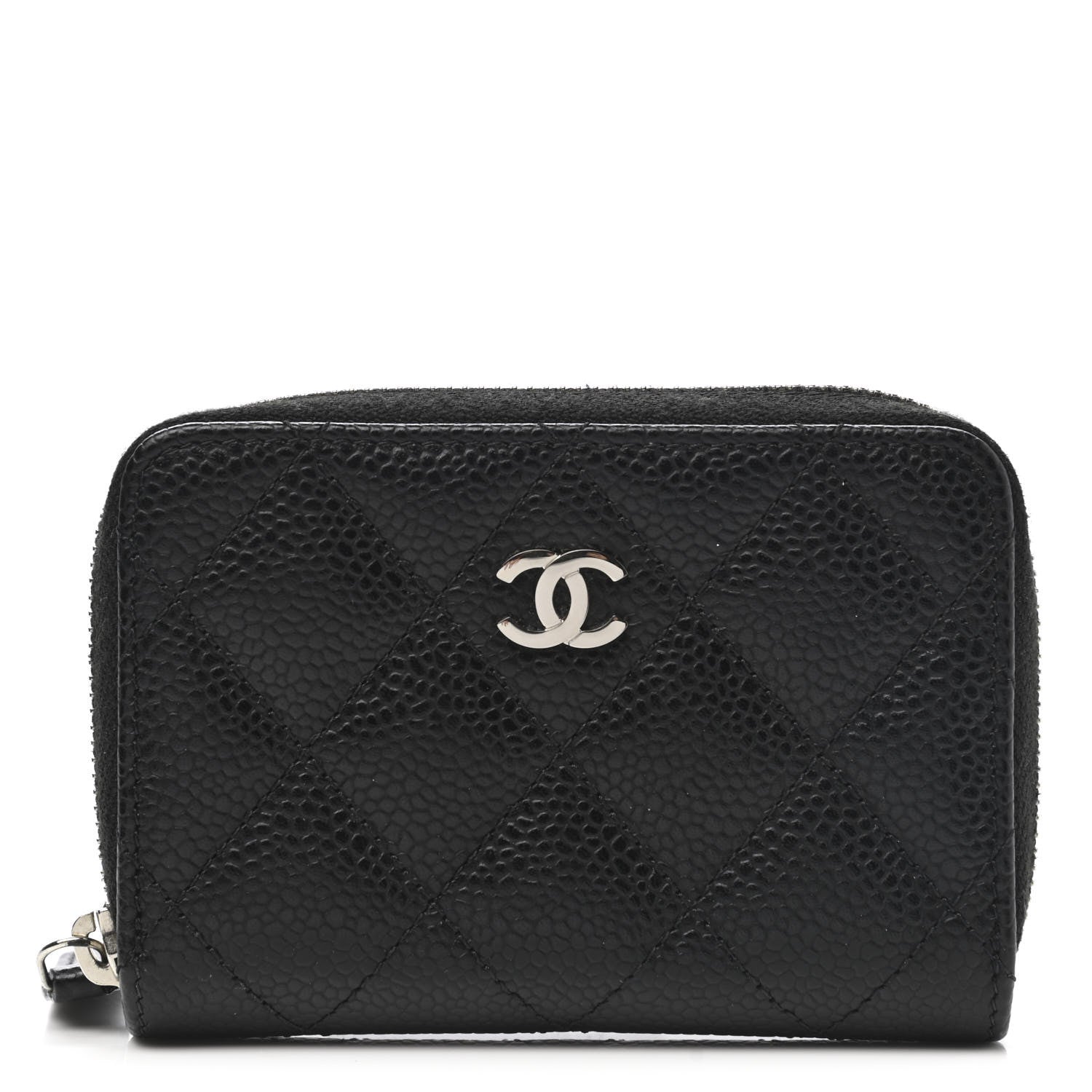 Chanel Caviar Quilted Zip Coin Purse Black 1 of 8