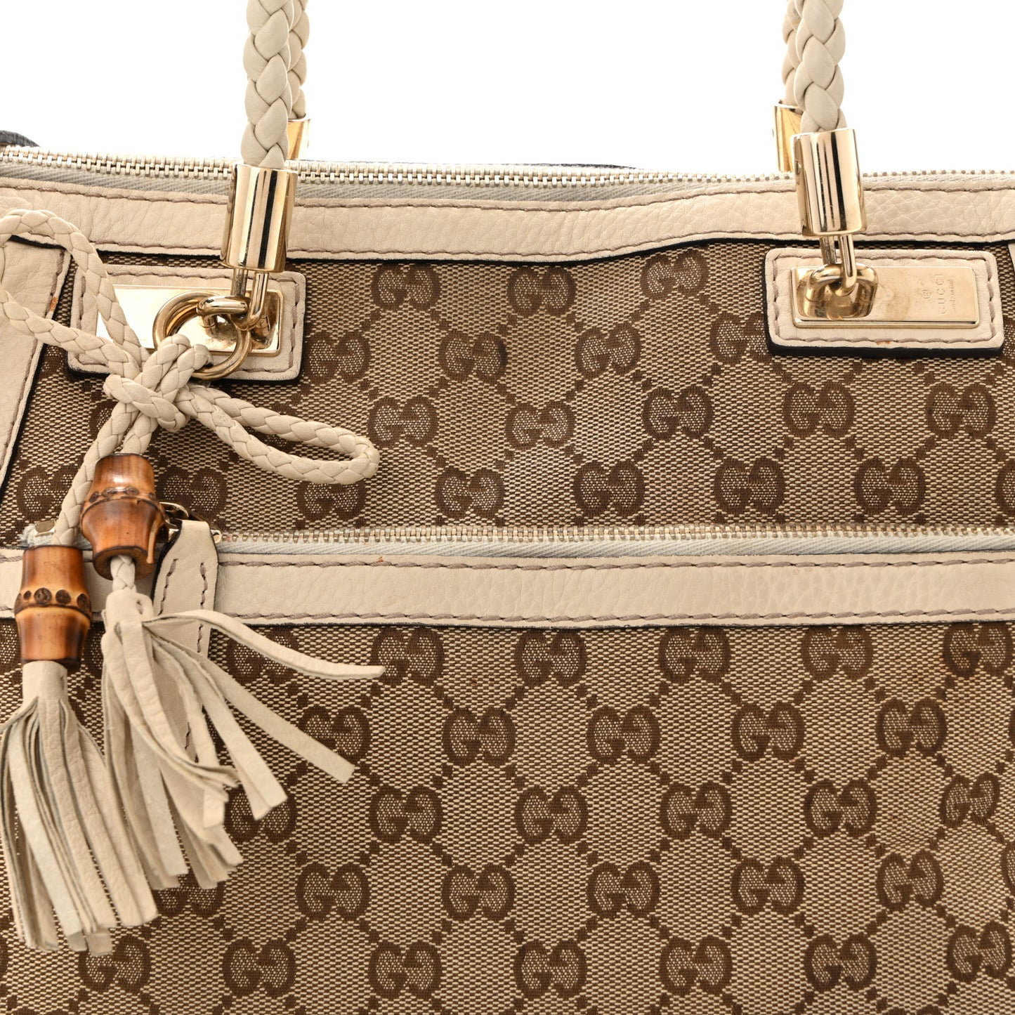 Monogram GG Canvas Small Bella Top Handle Bag Off White