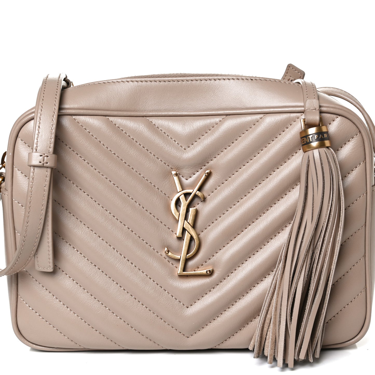 Calfskin Matelasse Monogram Lou Camera Bag Nude Powder