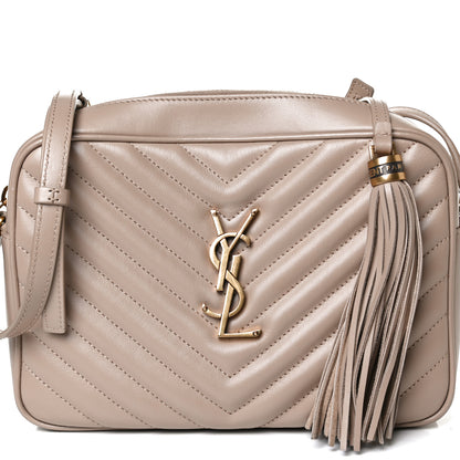 Saint Laurent Calfskin Matelasse Monogram Lou Camera Bag Nude Powder 8 of 10