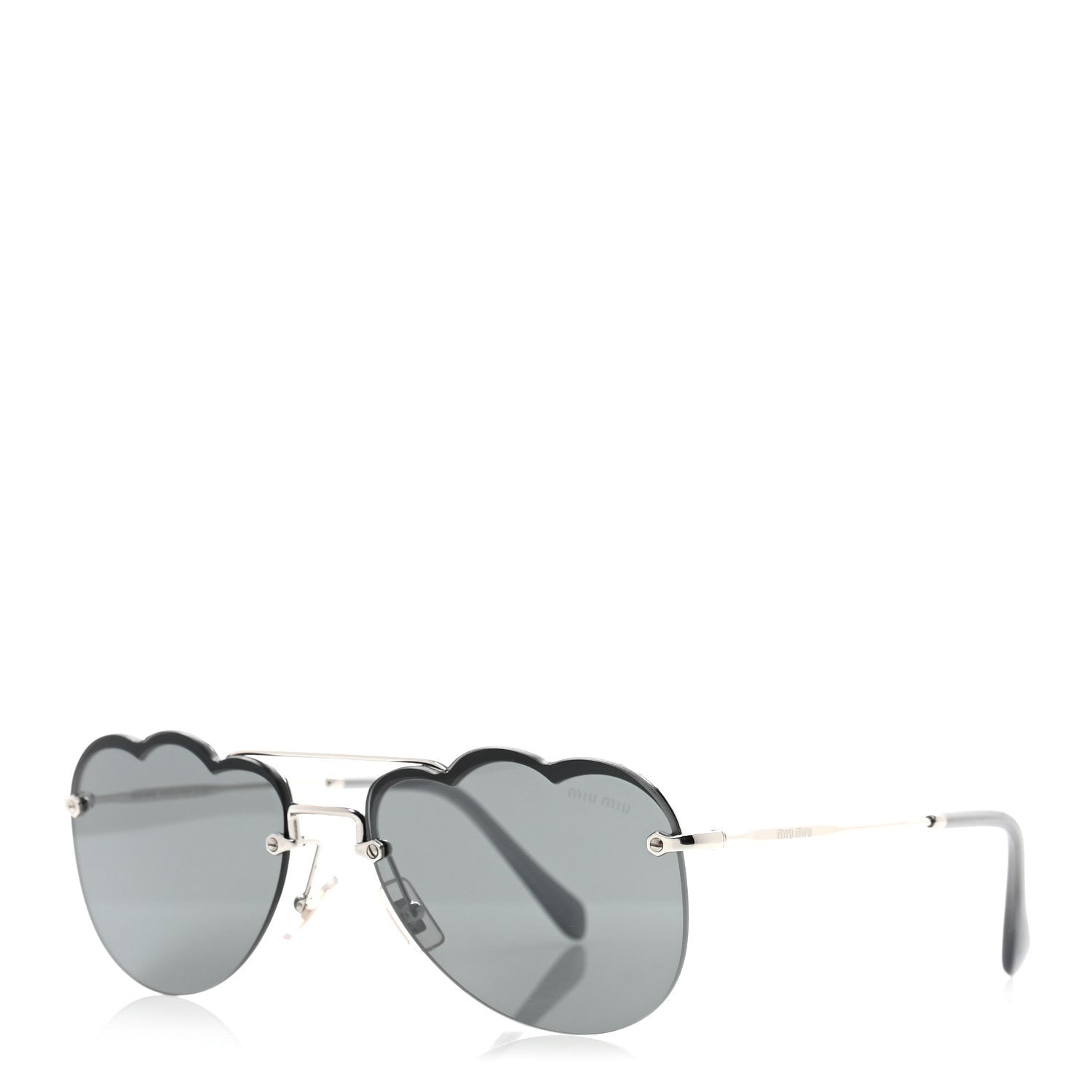 Miu Miu Metal Cloud Sunglasses SMU56U Silver 1 of 8