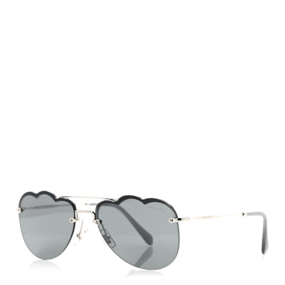 Miu Miu Metal Cloud Sunglasses SMU56U Silver 1 of 8