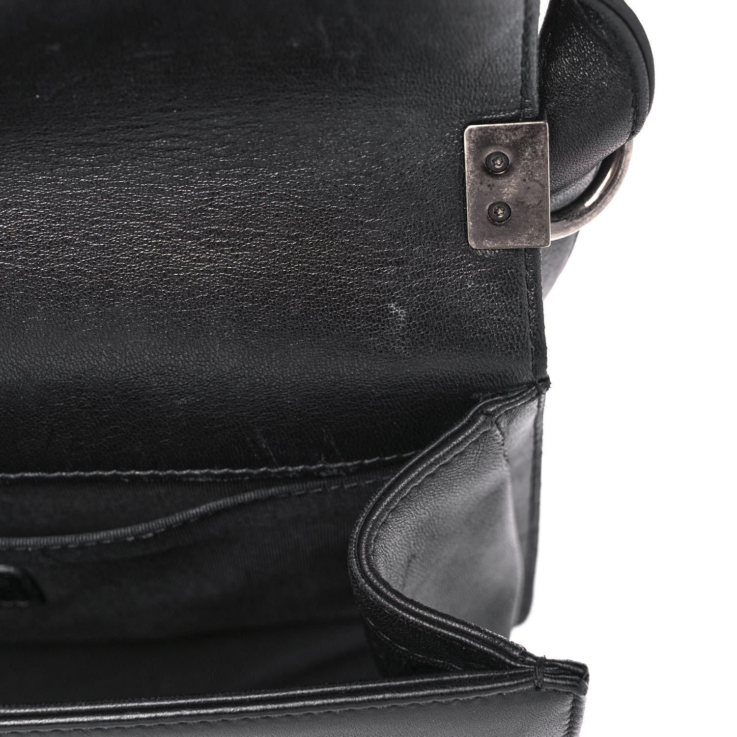 Chanel Lambskin Quilted Medium Boy Flap Black 13 of 15