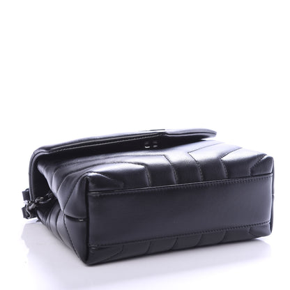 Saint Laurent Calfskin Y Quilted Monogram Toy Loulou Crossbody Bag Black 3 of 9