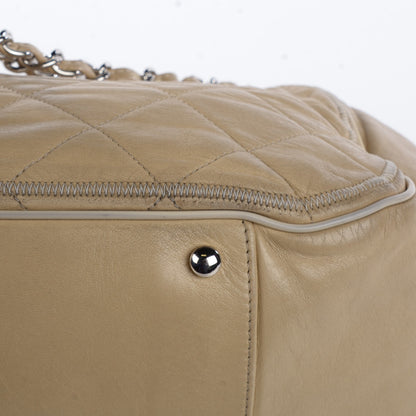 Chanel Lambskin Large East West Accordion Flap Beige 10 of 10