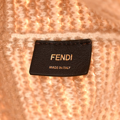 Fendi Cashmere Knit FF Large Shopper Tote Cammello 6 of 10