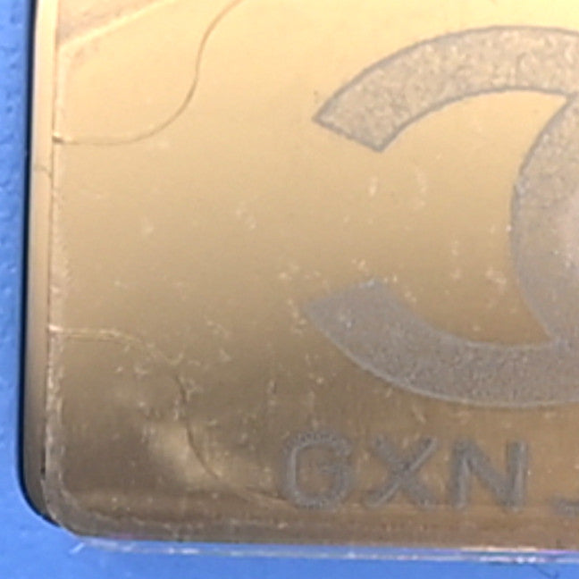 Lambskin Quilted Chain Logo Top Handle Flap Blue