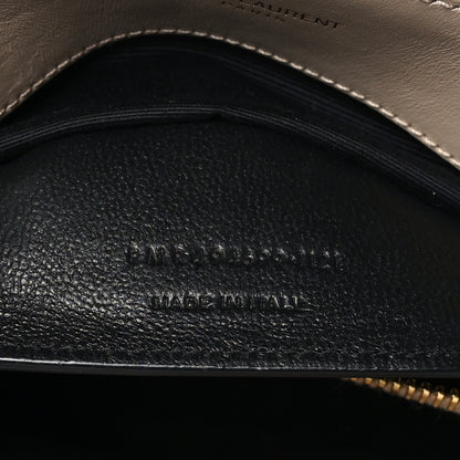 Saint Laurent Calfskin Y Quilted Monogram Small Loulou Chain Satchel Dark Beige 6 of 8