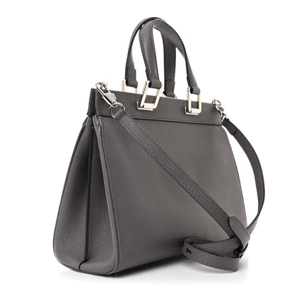 Gucci Grainy Calfskin Small Zumi Top Handle Bag Dusty Grey 3 of 12