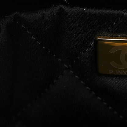 Chanel Shiny Calfskin Quilted Pearl CC Chain Mini Chanel 22 Black 7 of 10