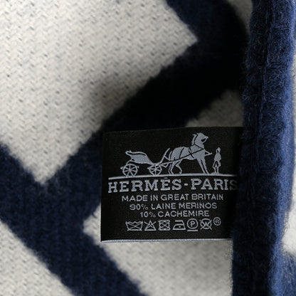 Hermes Wool Cashmere Avalon III Blanket Caban Ecru 3 of 3