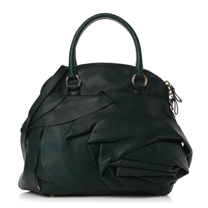 Valentino Garavani Nappa Pleated Petale Tote Green 1 of 12