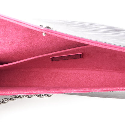 Louis Vuitton Epi Pochette Felicie Black Hot Pink 8 of 9