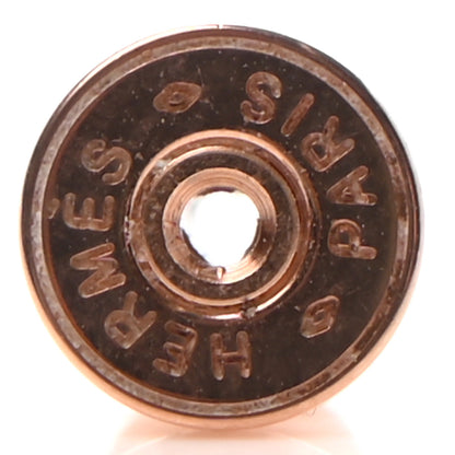 Hermes Rose Gold Lacquered Mini Pop H Earrings Marron Glace 4 of 7
