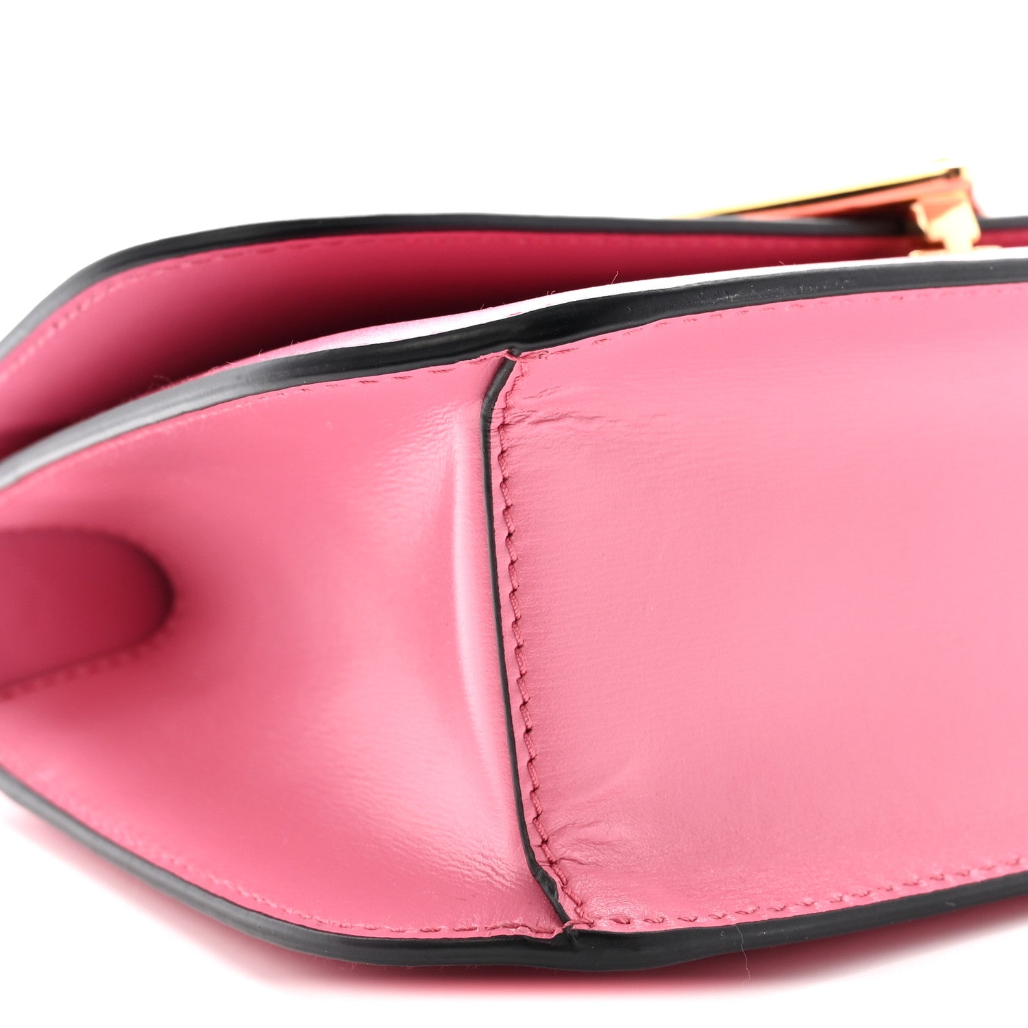 Prada Box Calfskin Triangle Embleme Flap Shoulder Bag Begonia 8 of 9