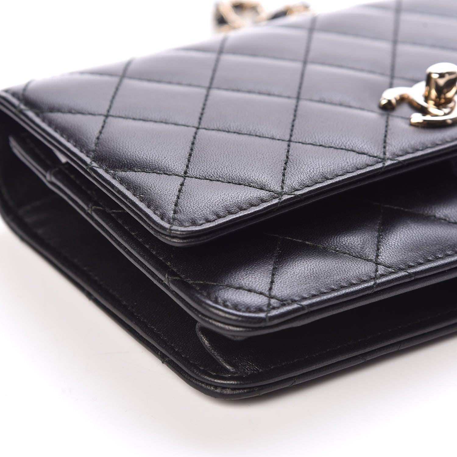 Chanel Lambskin Quilted Trendy CC Wallet On Chain WOC Black 11 of 13