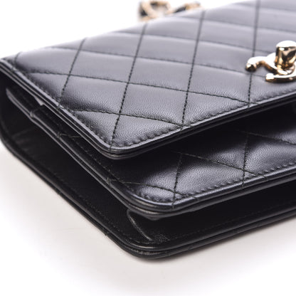 Chanel Lambskin Quilted Trendy CC Wallet On Chain WOC Black 11 of 13