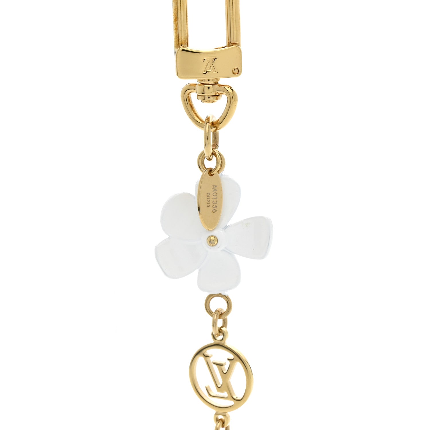 Louis Vuitton Resin Wood Vivienne Bag Charm Key Holder Pink 4 of 5