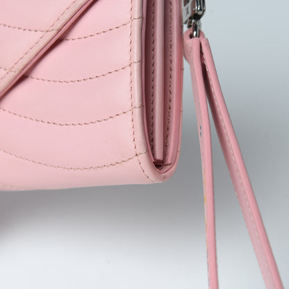 Louis Vuitton Calfskin New Wave Long Wallet Smoothie Pink 8 of 10