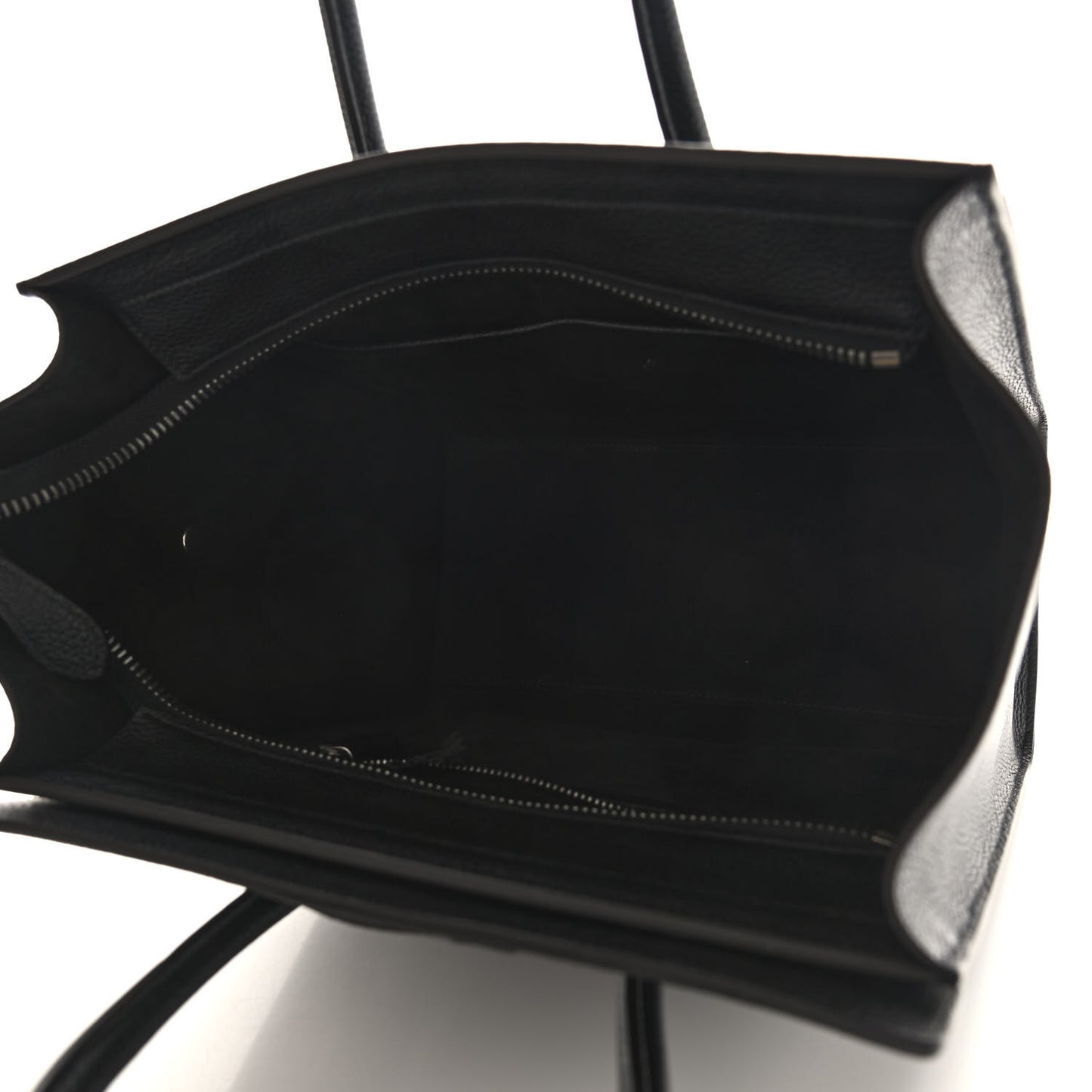 Drummed Calfskin Micro Luggage Black