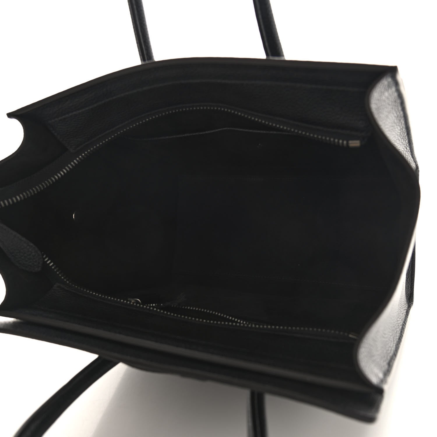Celine Drummed Calfskin Micro Luggage Black 5 of 8