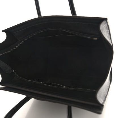 Celine Drummed Calfskin Micro Luggage Black 5 of 8