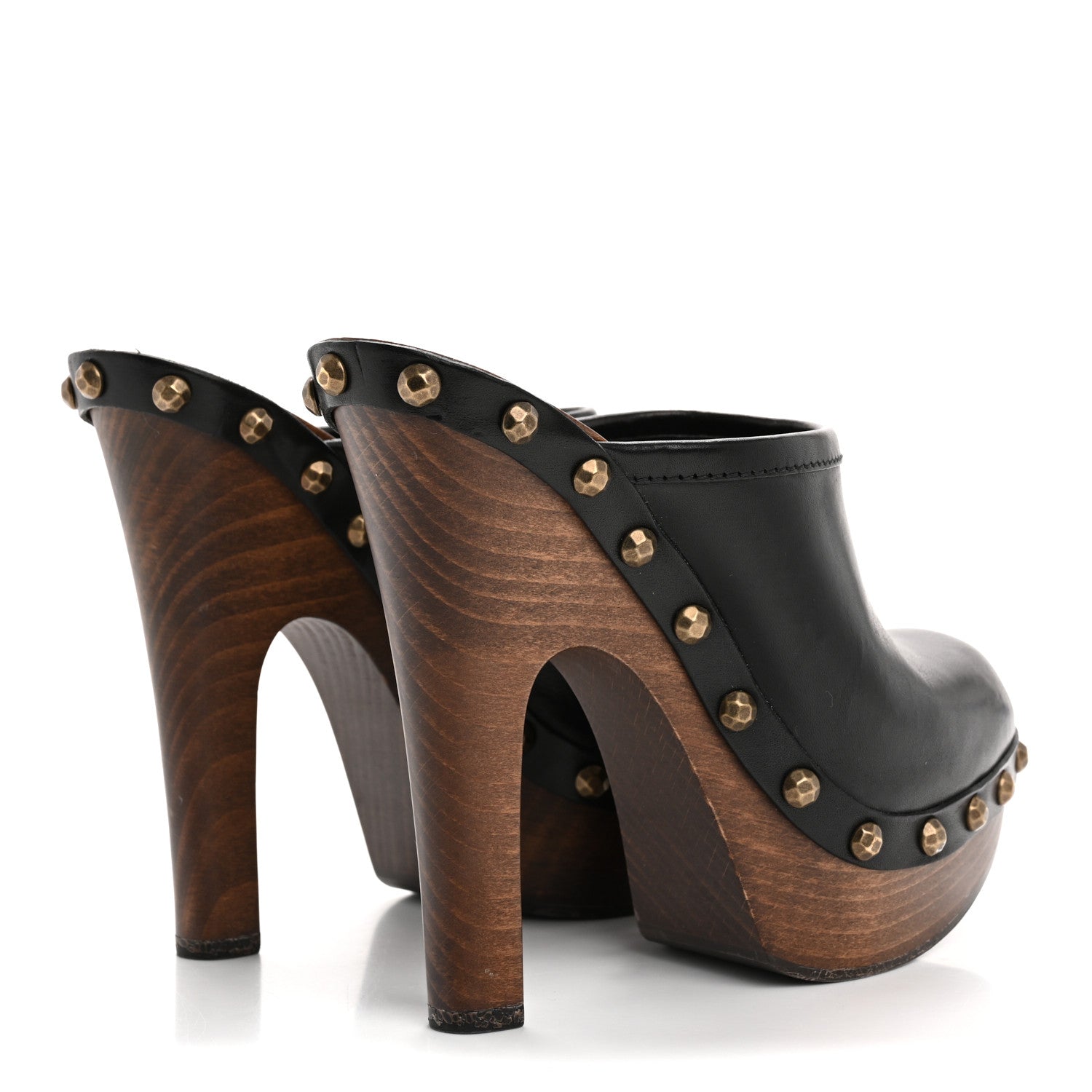 Saint Laurent Smooth Calfskin Camoy Clogs 37 Black 5 of 14