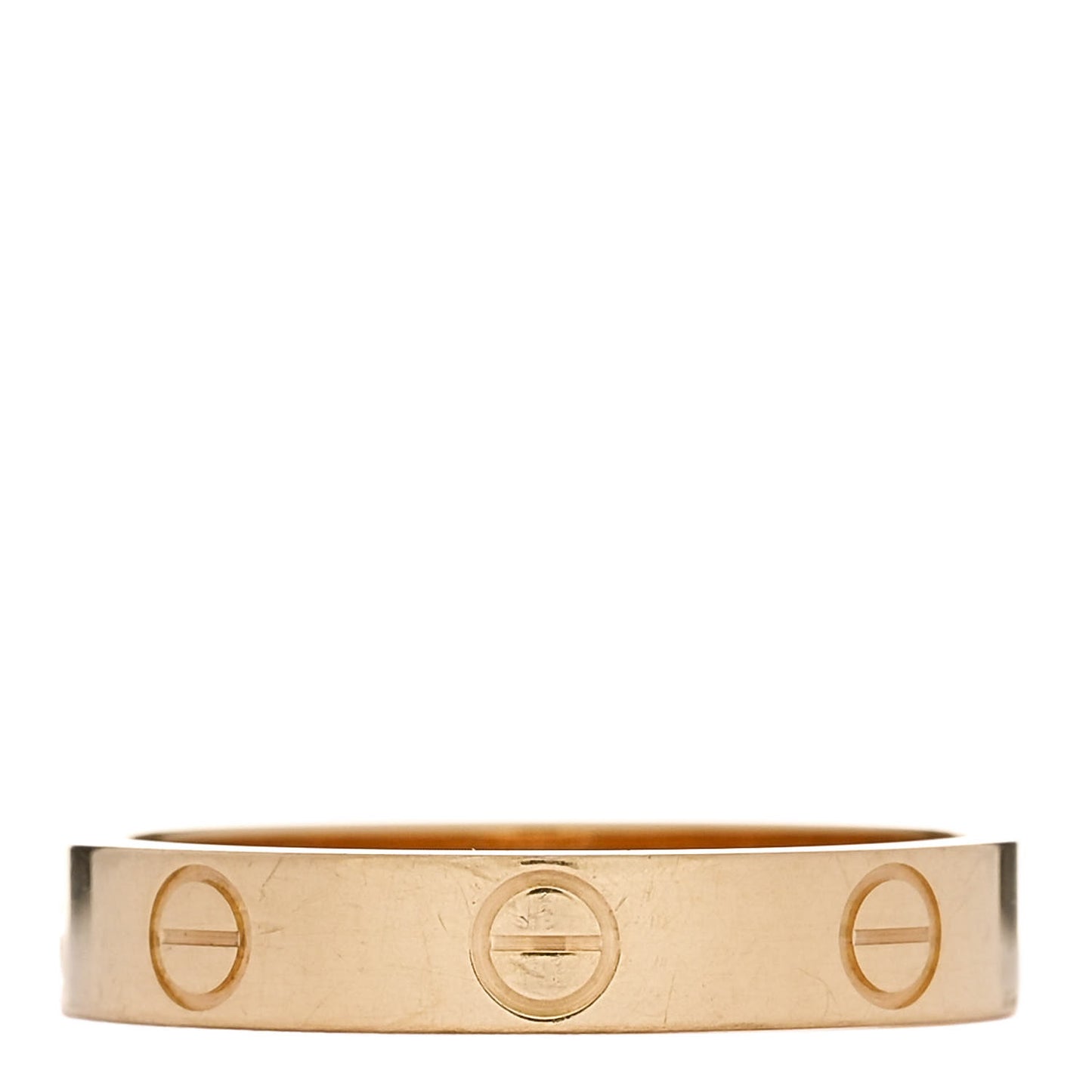 18K Yellow Gold 3.5mm LOVE Wedding Band Ring 55 7.25