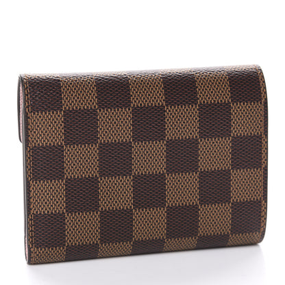 Louis Vuitton Damier Ebene Victorine Wallet Rose Ballerine 3 of 8