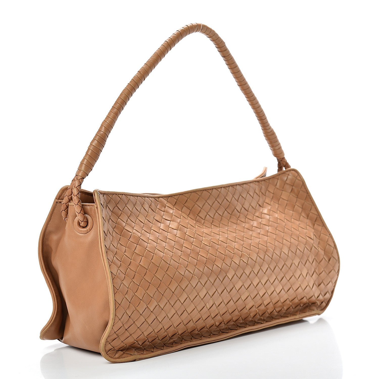 Bottega Veneta Nappa Intrecciato Shoulder Bag Camel 2 of 19