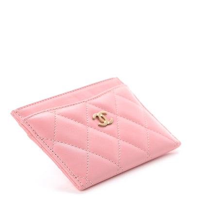 Chanel Lambskin Quilted Card Holder Pink 3 of 8