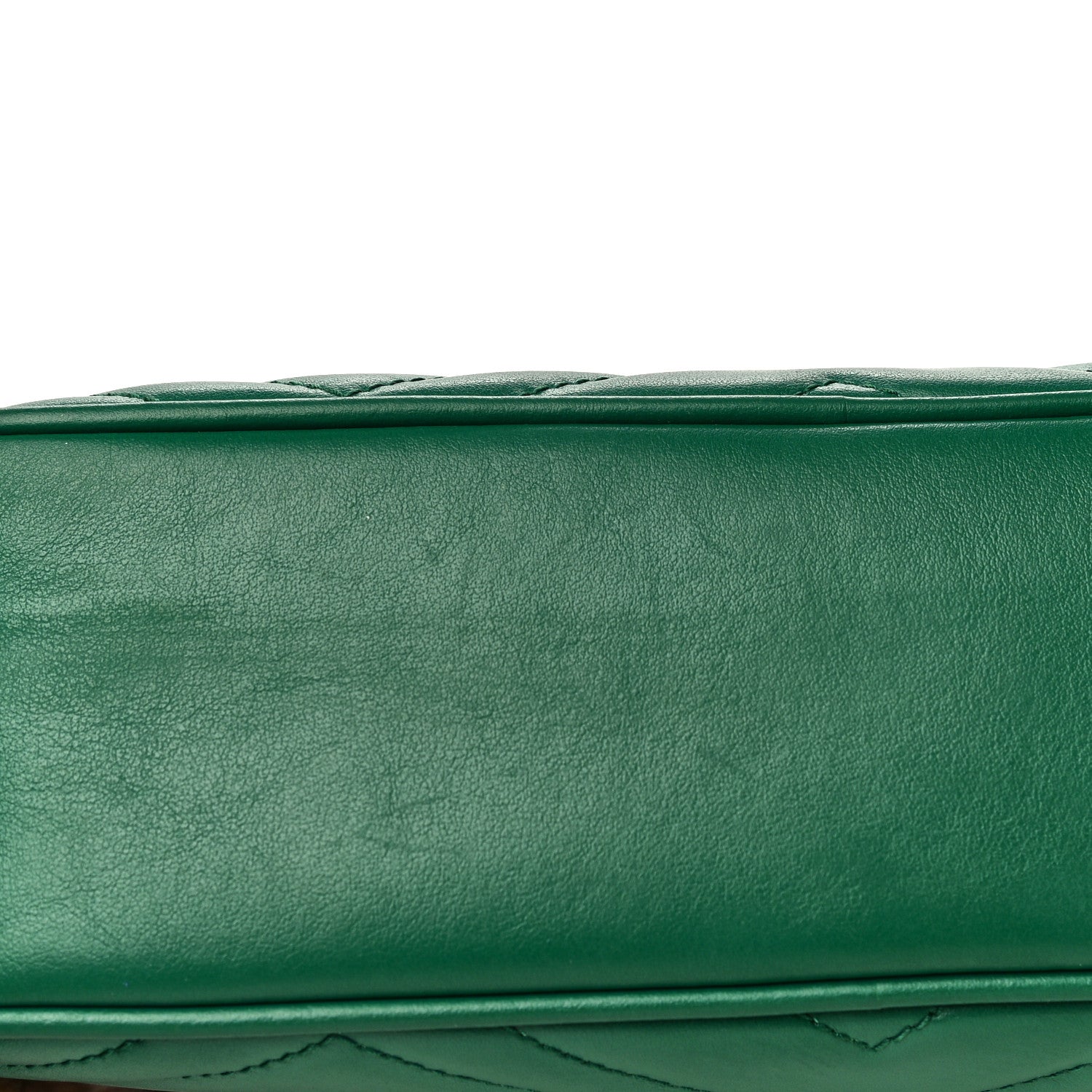 Gucci Calfskin Matelasse Small GG Marmont Chain Shoulder Bag Emerald Green 14 of 21