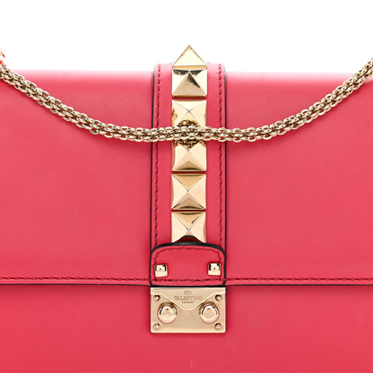 Valentino Garavani Vitello Medium Glam Lock Rockstud Flap Deep Rose 7 of 10
