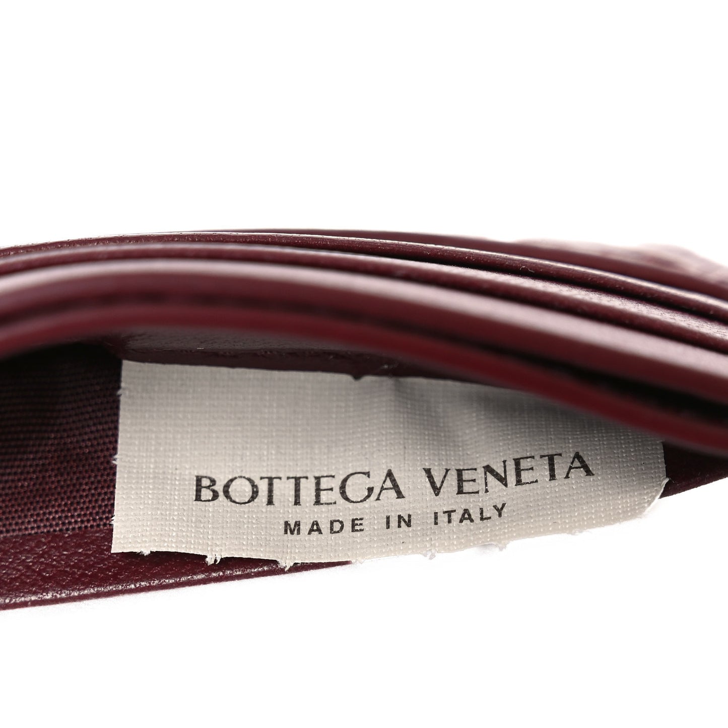 Nappa Intrecciato Card Holder Barolo