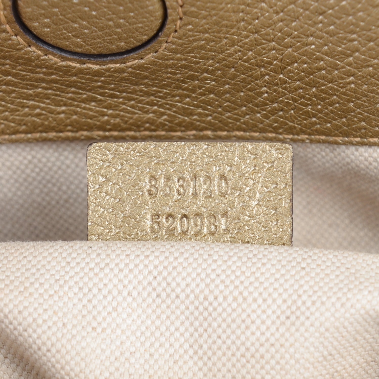 Gucci Monogram Medium Bree Foldover Tote Golden Beige 7 of 7