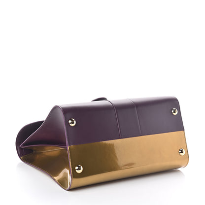 Delvaux Box Calfskin Vernis GM Brillant Biface Satchel Prune 4 of 9