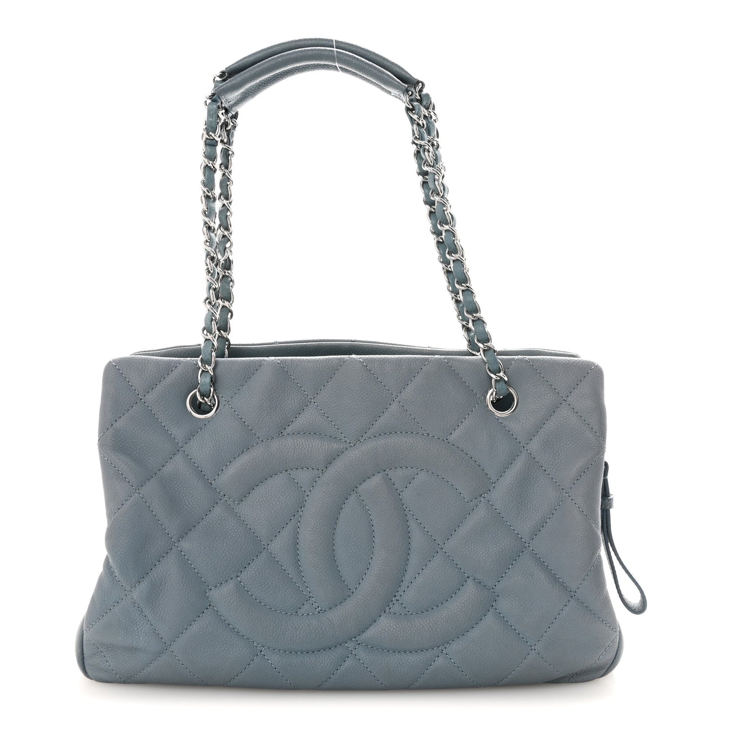 Caviar Quilted CC Timeless Soft Tote Blue