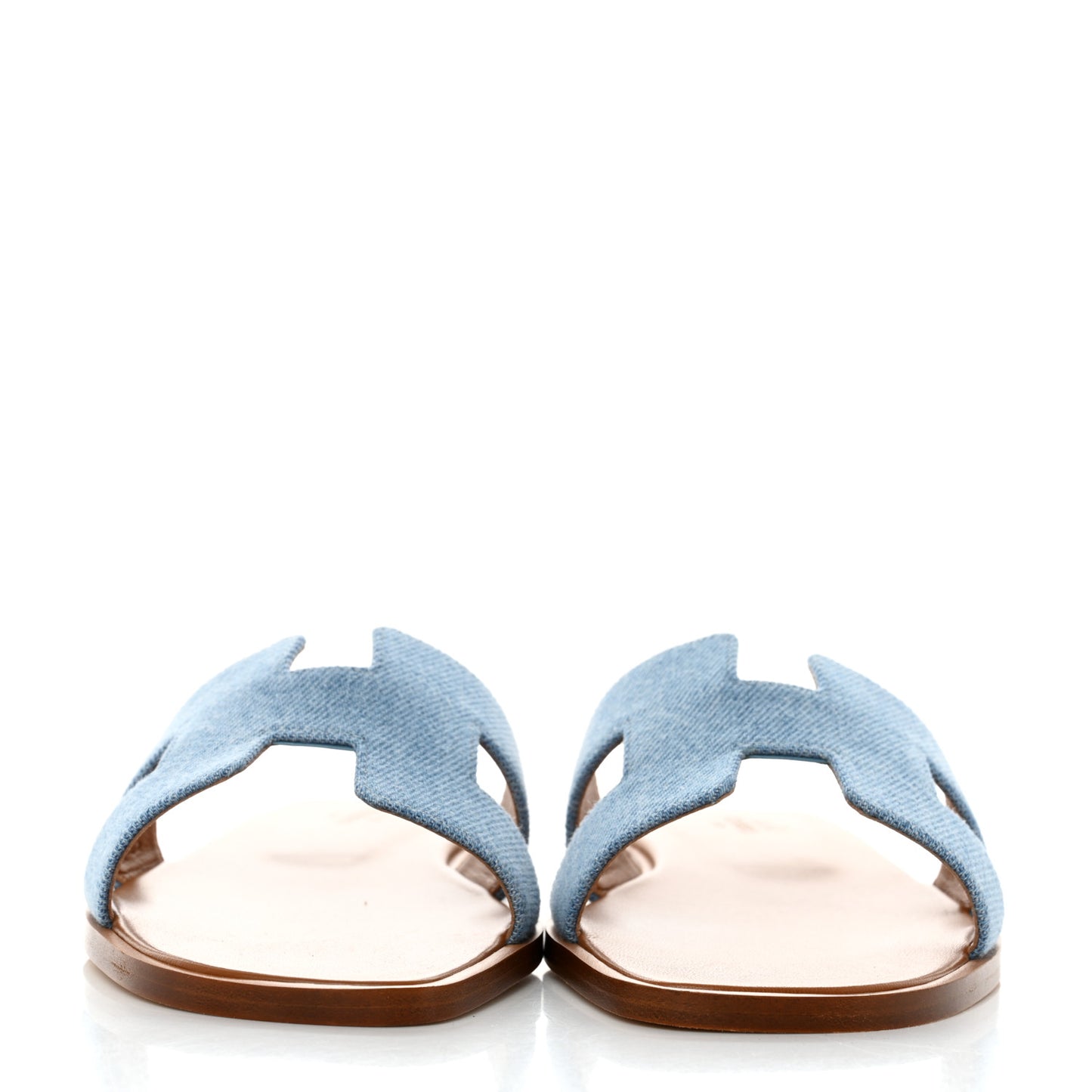 Denim Canvas Oran Sandals 37 Bleu Clair