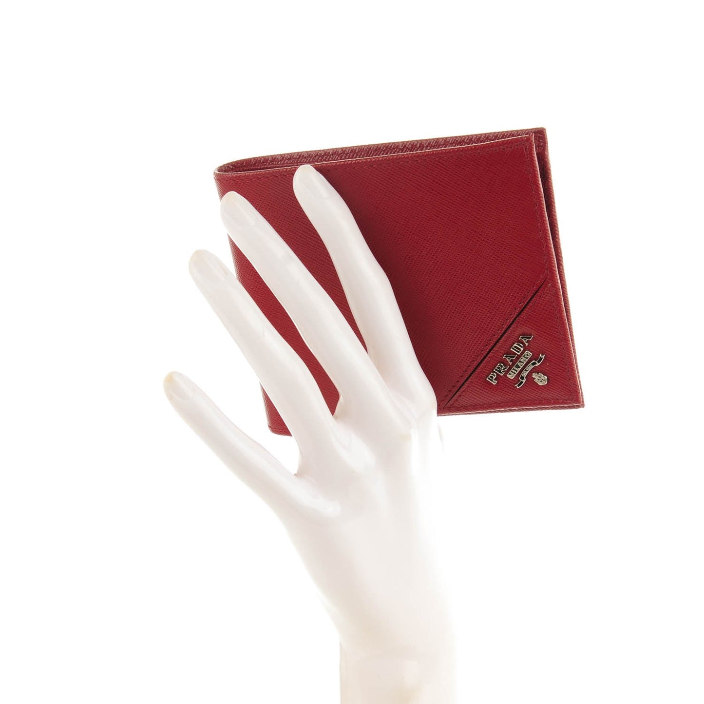 Saffiano Bi-Fold Wallet Red