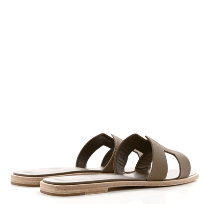Hermes Epsom Oran Sandals 39 Etoupe 4 of 8