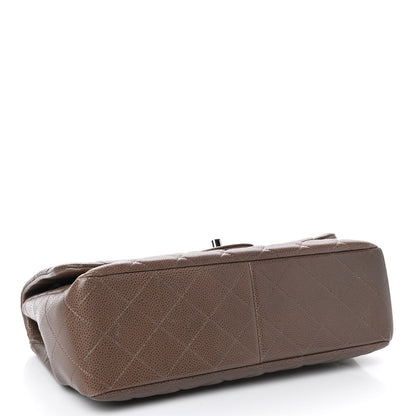 Chanel Caviar Quilted Jumbo Single Flap Brown 3 of 4