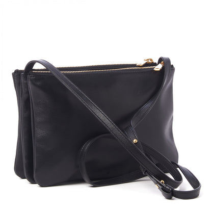 Celine Lambskin Small Trio Crossbody Bag Black 3 of 11