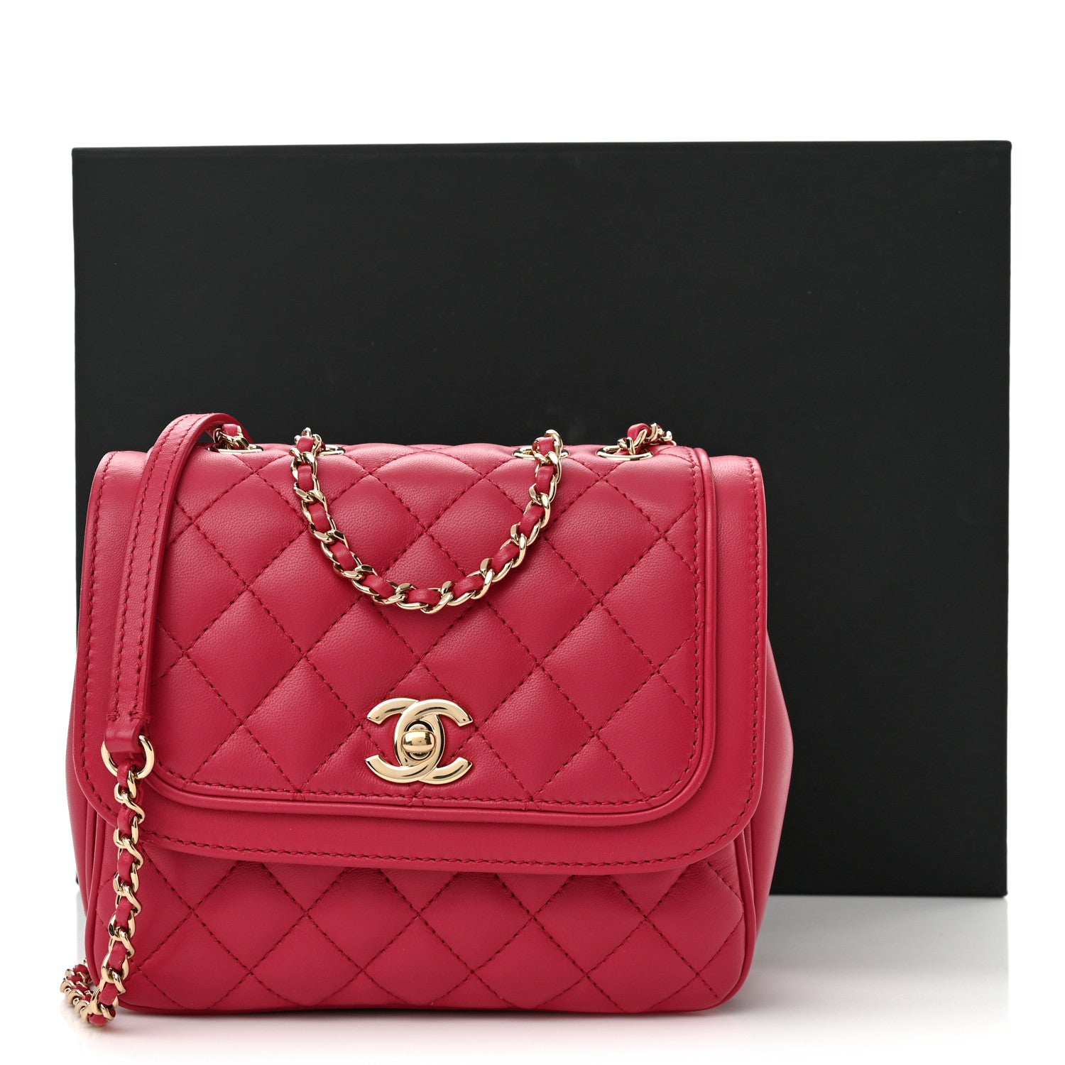 Chanel Lambskin Quilted Small Lovely Day Flap Pink 11 of 11
