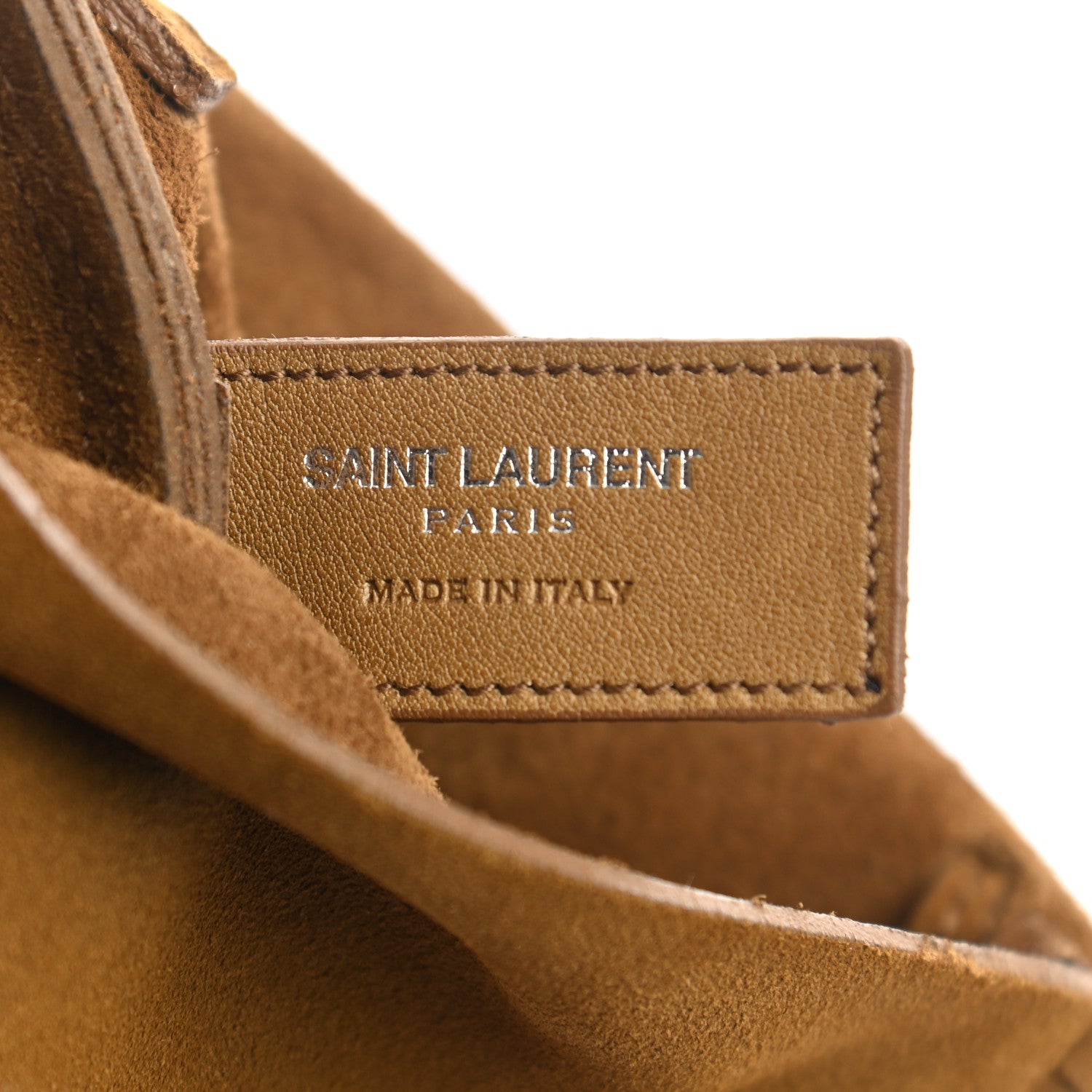 Saint Laurent Suede Fringe Flat Anita Crossbody Bag Camel 6 of 10