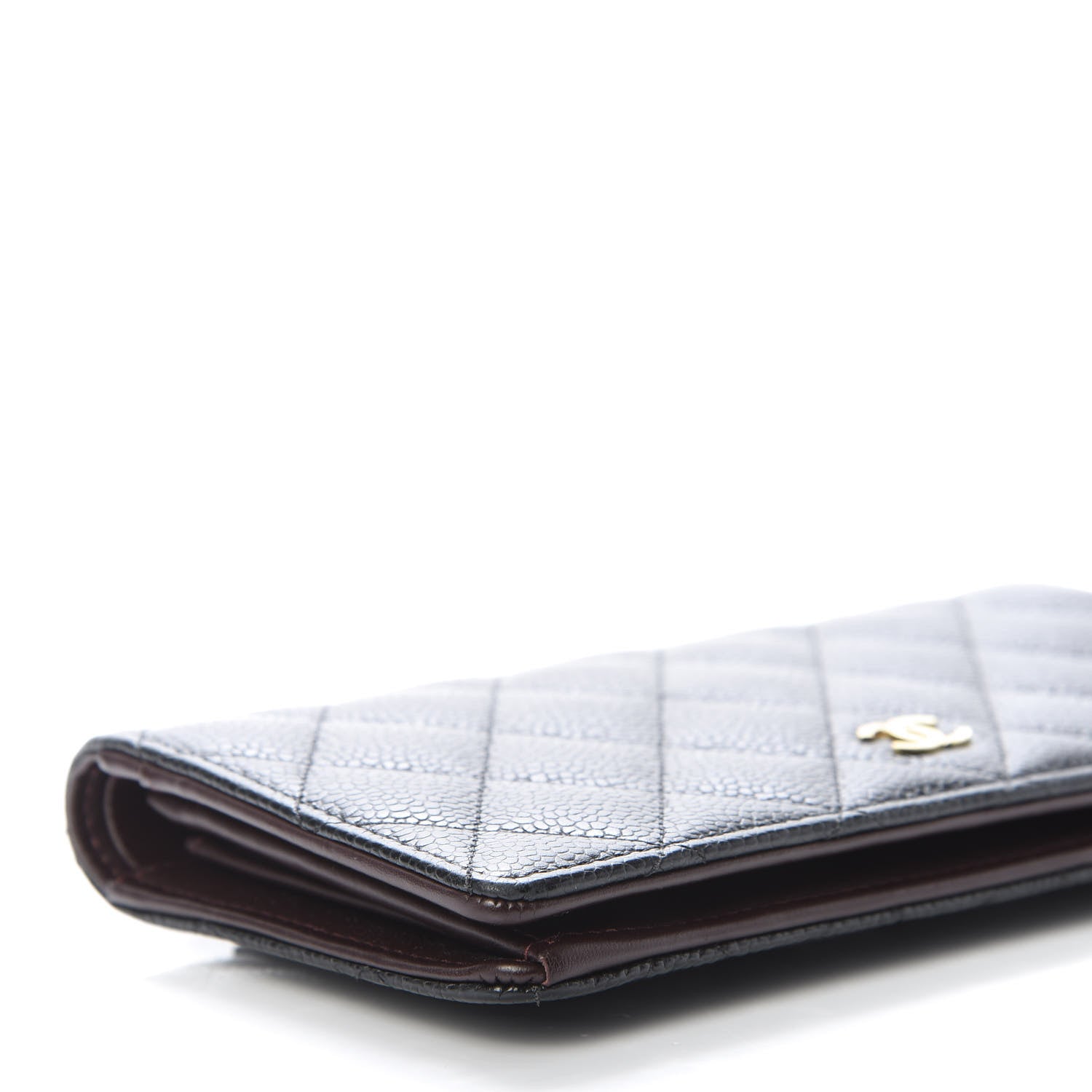 Chanel Caviar Quilted Yen Wallet Black 6 of 13