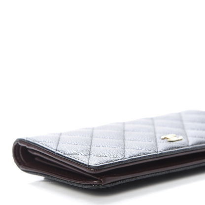 Chanel Caviar Quilted Yen Wallet Black 6 of 13