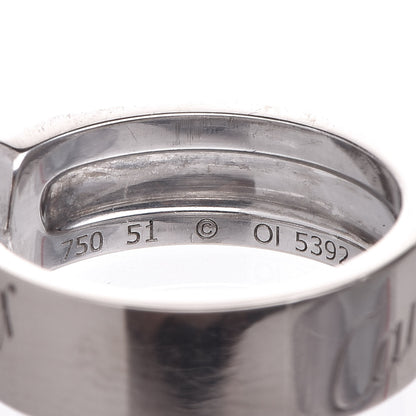 Cartier 18K White Gold Diamond C De Ring 51 5.75 5 of 5