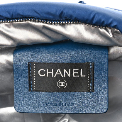 Chanel Nylon Embossed Small Doudoune Backpack Pink Blue White 6 of 9